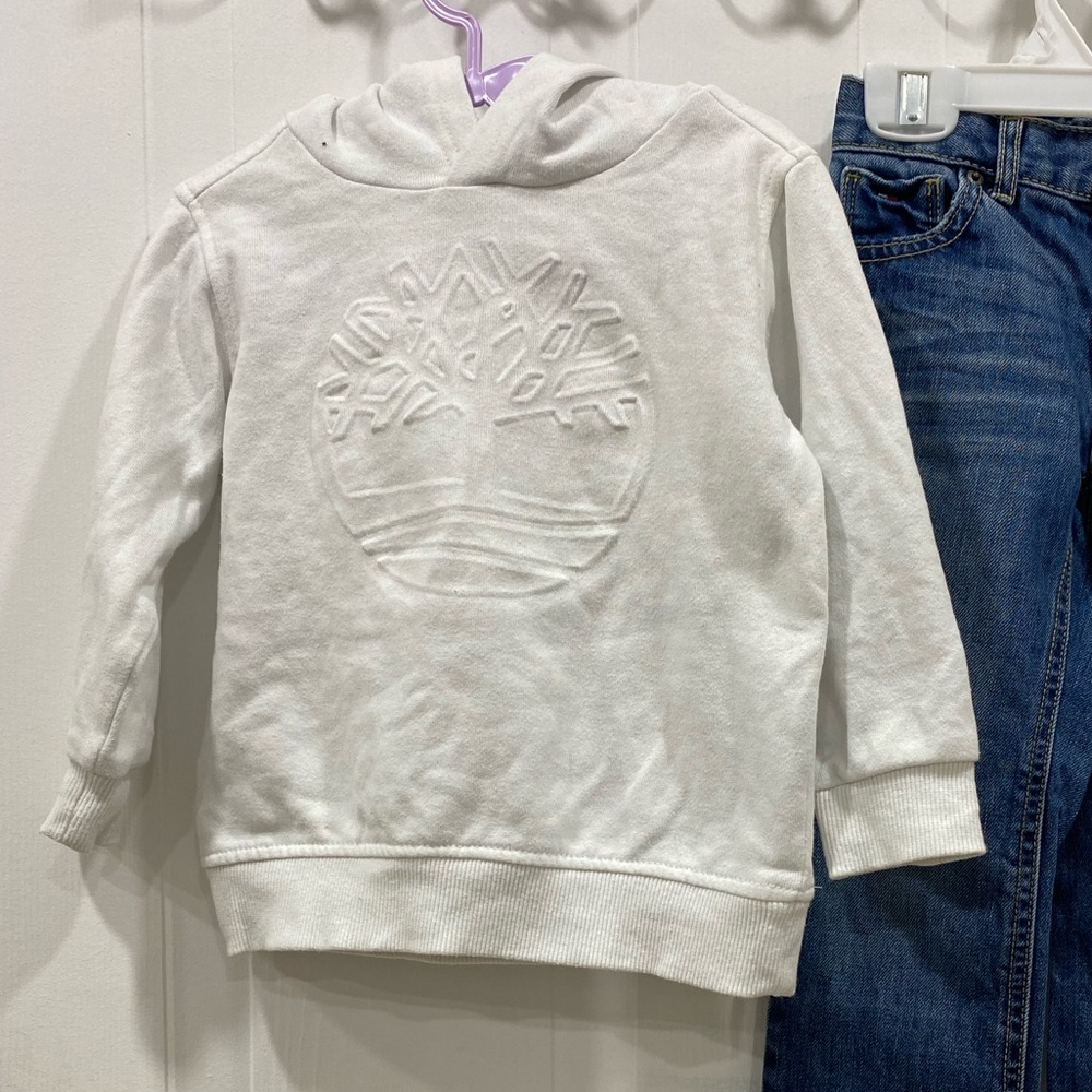 Timberland Toddler White Hoodie 2T